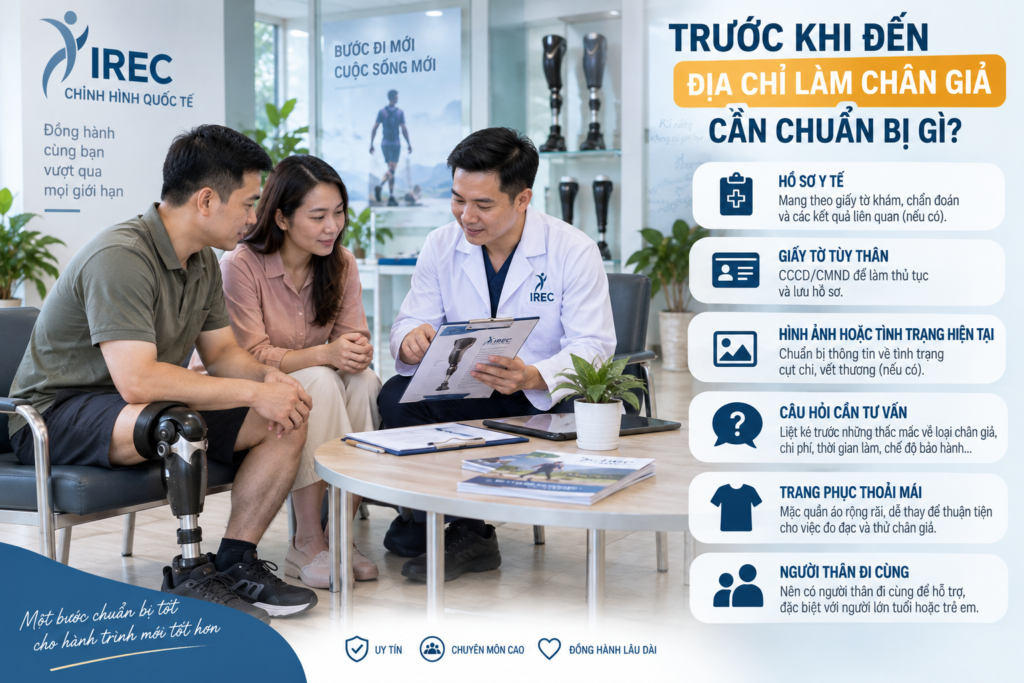 Đến Địa Chỉ Làm Chân Giả Cần Chuẩn Bị Gì
