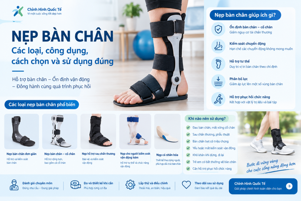 nẹp bàn chân cho trẻ em